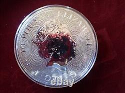 10 Oz 2021 0.999 Fine Silver Royal Arms £10 Coin With Capsule B. U
