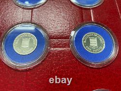 12 Parishes of Jersey Silver Proof £1 set in folder £1 One Pound Coin Set