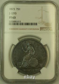 1873 Proof Pattern Trade Silver Dollar $1 NGC PF-63 Judd-1293 Toned (KH)
