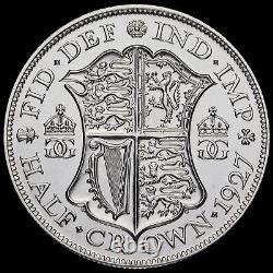 1927 George V Silver Proof Half Crown, aFDC