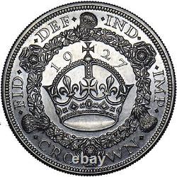 1927 Proof Wreath Crown George V British Silver Coin Very Nice