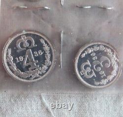 1936 Edward VIII 4 Coin Silver Proof Pattern Maundy Set