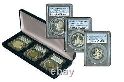 1976 PCGS Autographed Bicentennial Silver Proof Set Quarter Half Dollar & Dollar