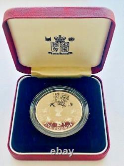 1993 QE II Coronation 40th Anniversary Five Pound Crown Silver Proof Coin Boxed