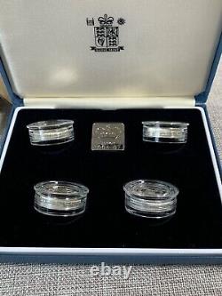 1994 1997 Royal Mint Silver Proof PIEDFORT £1 Coin Collection Set