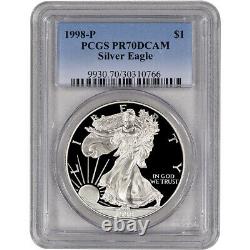 1998-P American Silver Eagle Proof PCGS PR70 DCAM
