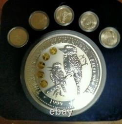 1999 silver Kookaburra Silver Proof Honour Mark coin 1 kilo