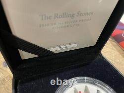 1oz 2022.999 Solid Silver Proof Coin R. Mint Limited edition Rolling Stones 60