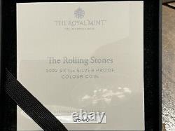 1oz 2022.999 Solid Silver Proof Coin R. Mint Limited edition Rolling Stones 60