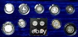 2000 Royal Mint SILVER Proof 13 coin set Crown to Maundy Millennium Collection