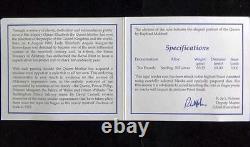 2000 Silver Proof 5oz Alderney £10 Coin Box + Coa Queen Mother 100 Birthday