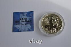 2001 Britannia Silver Proof £2 Coin + COA BOXED