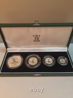 2001 Silver Proof Britannia, 4 Coin Collection. F/22
