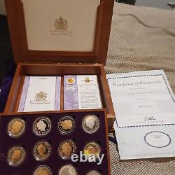 2002-2003 Elizabeth II Golden Jubilee 24 Coin Silver Proof Set