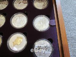 2002 2003Royal Mint Golden Jubilee Crown Set 24 Coins Silver Proof Boxed/COA S