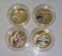 2002 Commonwealth Games £2 Two Pound Silver Proof Piedfort Ireland Royal Mint x4