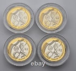 2002 Commonwealth Games Great Britain 4 Coin Silver Proof Set with COA