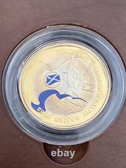 2002 Royal Mint Coloured 4 x £2 Silver Piedfort Proof Set Commonwealth Games