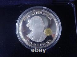 2002 Silver Proof 5 X Eccb $10 Coin Box Set + Coa Golden Jubilee Monarchs