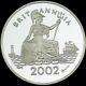 2002 Silver Proof 5oz Colour Britania Coin Duke of Wellington