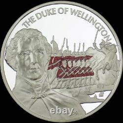 2002 Silver Proof 5oz Colour Britania Coin Duke of Wellington