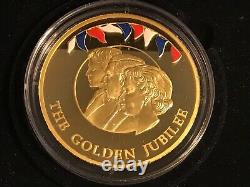 2002 Silver Proof Gold Plated Falkland Islands 5oz £10 Coin Box + Coa 1/950