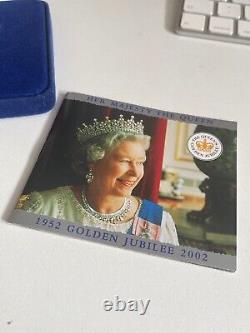2002 Silver Proof Queen Elizabeth II Golden Jubilee 5 Five Pound Coin
