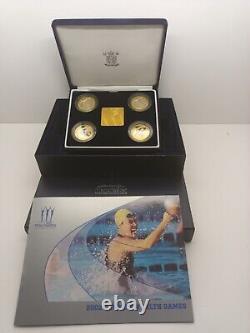 2002 commonwealth games £2 silver proof RM coin set boxed with COA FREE P+P