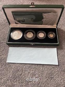 2003 Britannia Silver Proof Coin Collection Set Of 4 COMPLETE MINT