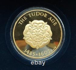 2003 Monarchs of Tudor Age Tudor Rose Silver Gold Proof 5oz medal Boxed with COA