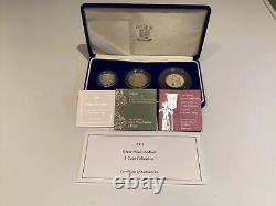 2003 Silver Proof Piedfort 3 Coin Collection
