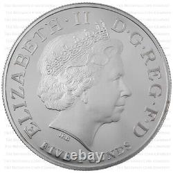 2004 Entente Cordiale Five Pound Crown Piedfort Silver Proof Coin UKECPF