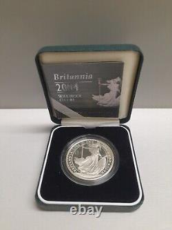 2004 United Kingdom Britannia SILVER PROOF one ounce two pound £2 coin. C/158