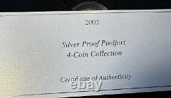 2005 Piedfort Royal Mint silver proof 4 coin set