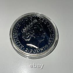 2005 one ounce Fine silver Proof Britannia £2 two pound coin In Case Mint