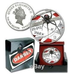 2006 $1 Deadly & Dangerous Red Back Spider 1oz Silver Proof Coin