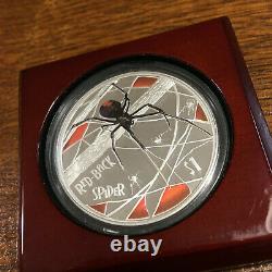 2006 Deadly and Dangerous Redback Spider 1oz Silver Proof Coin by Perth Mint