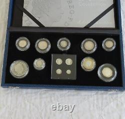 2006 QUEEN'S 80th BIRTHDAY 13 COIN SILVER PROOF SET WITH MAUNDY boxed/coa