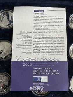 2006 Royal Mint Queens 80th Birthday Silver Proof Coin Set Boxed