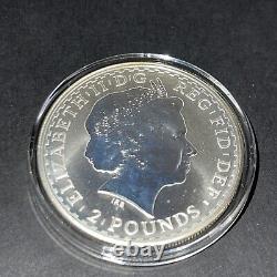 2006 one ounce silver proof Britannia £2 two pound coin In Case Mint