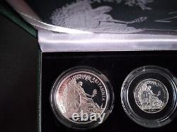 2007 ROYAL MINT SILVER PROOF BRITANNIA 4 COIN COLLECTION With COA