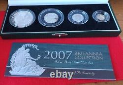 2007 Royal Mint Britannia Collection Silver Proof Four Coin Set
