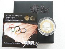 2008 Olympic Games Handover Piedfort £2 Two Pound Silver Proof Coin Box Coa
