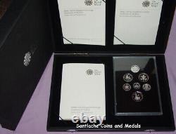2008 Royal Mint Emblems Silver Proof Cased Set Coins