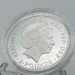 2008 Royal Mint Silver Proof Britannia £2 Two Pounds 1oz Coin Boxed & COA