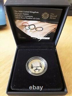 2008 Royal Mint UK Olympic Games Handover Ceremony £2 Silver Proof Piedfort