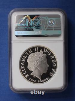 2008 Silver Piedfort Proof £5 coin Elizabeth 1st NGC Graded PF68 Ultra Cameo