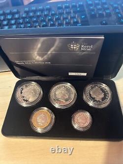 2008 Silver Proof 5-Coin Family Silver Collection Royal Mint 5 Coins (14571)