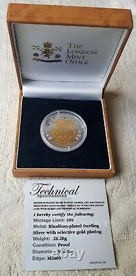 2008 Tristan Da Cuhna £5 COA Numbered St George and Dragon Silver Proof Coin No3