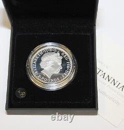 2009 1 Ounce Fine. 999 Silver Proof Britannia, Capsuled, Cased With Certificate